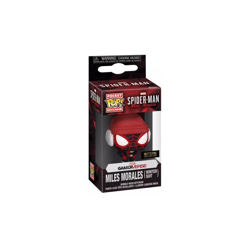 funko pop miles morales (winter suit) keychain