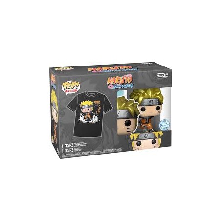 Funko POP Tee Metallic - Naruto Shippuden 727 – Naruto Uzumaki (Taille L)