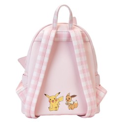 Sac à Dos Loungefly Pokémon Café Pikachu & Évoli Rose Mini Backpack Officiel
