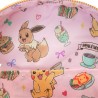 Sac à Dos Loungefly Pokémon Café Pikachu & Évoli Rose Mini Backpack Officiel
