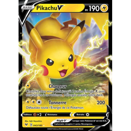 Carte pokemon - Pikachu V 043/185 Voltage Eclatant