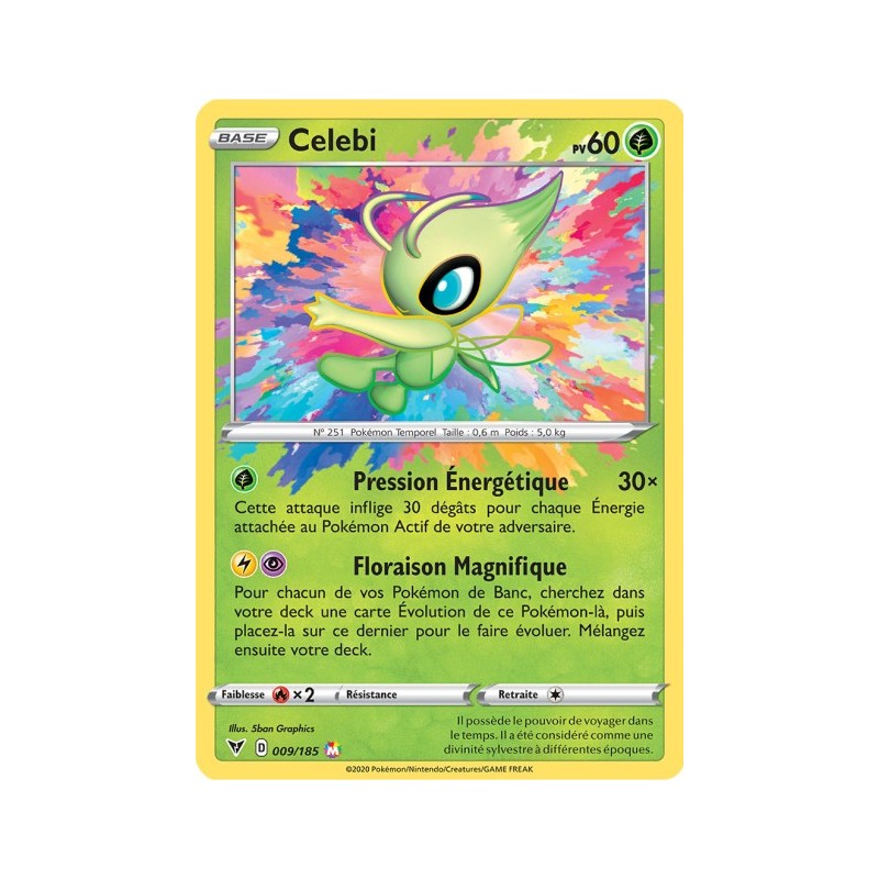 Carte pokemon - Celebi Amazing 009/185 Voltage Eclatant (Etat:MINT)