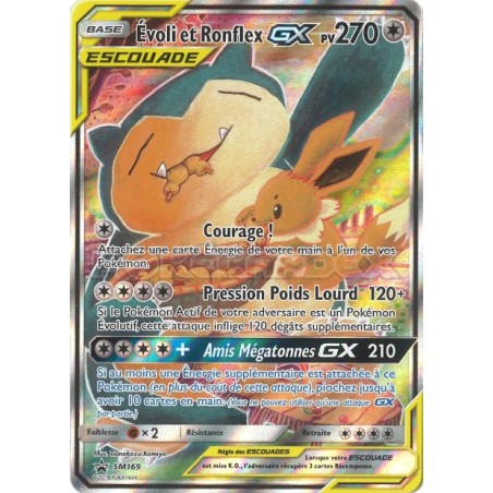 Carte pokemon - Ronflex ET Evoli GX SM169 PROMO (Etat:BON)