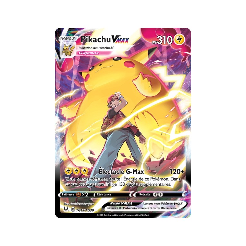 Carte pokemon - Pikachu Vmax TG17/TG30 Origine Perdue (Etat:GOOD)