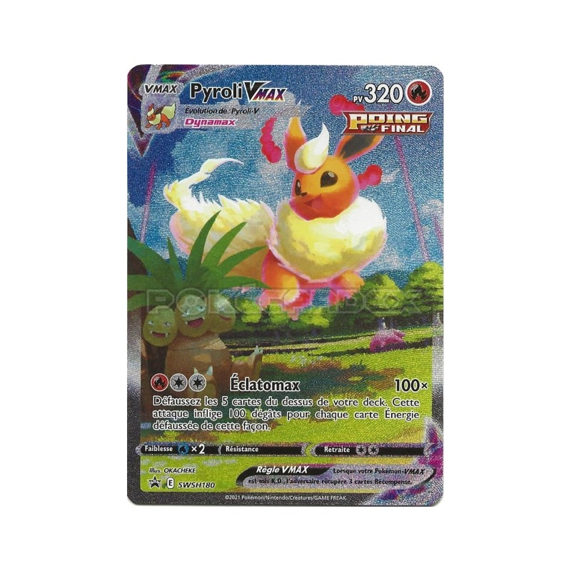 Carte pokemon - Pyroli Vmax SWSH180 PROMO (Etat:NM)