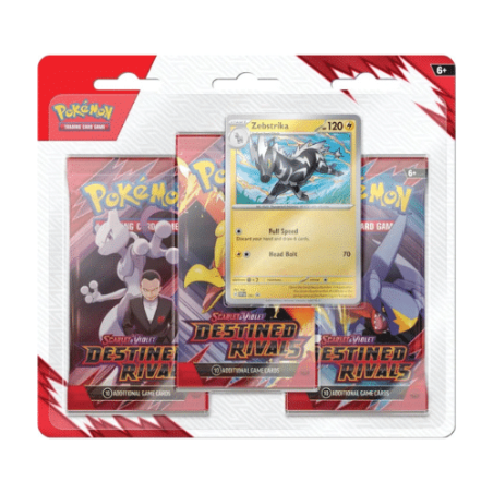Tripack Pokémon EV10 Destinées Rivales FR – 3 Boosters + Carte Promo
