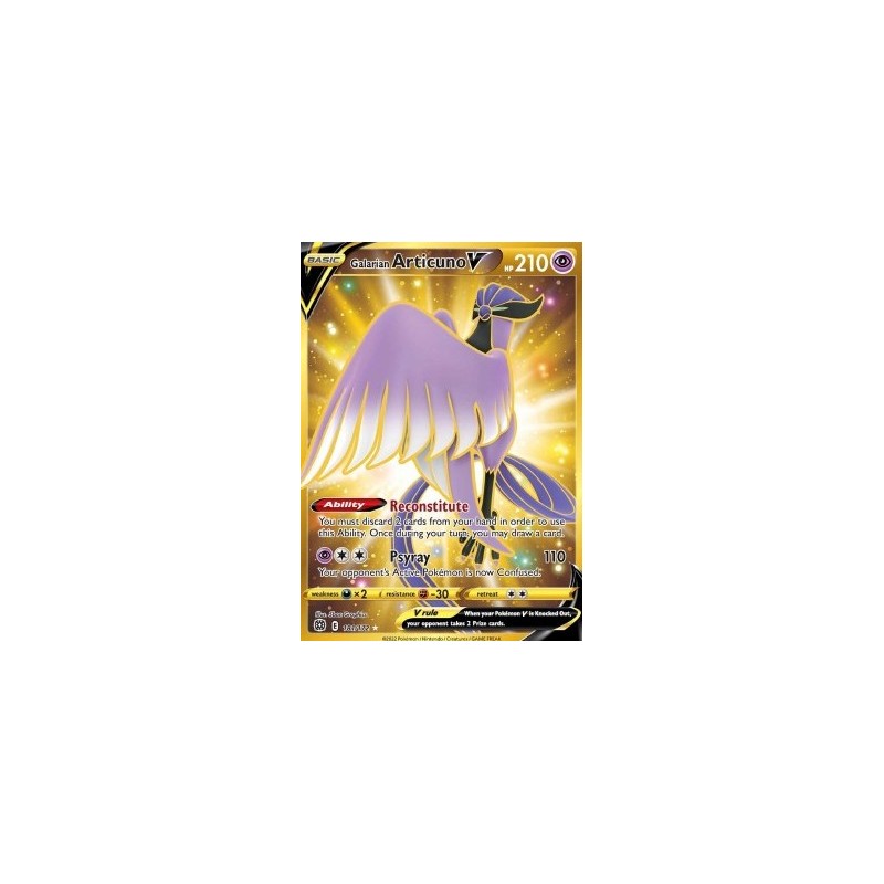 Carte Pokémon -  Étoiles brillantes - Artikodin de Galar V 181/172 (Etat:NM)