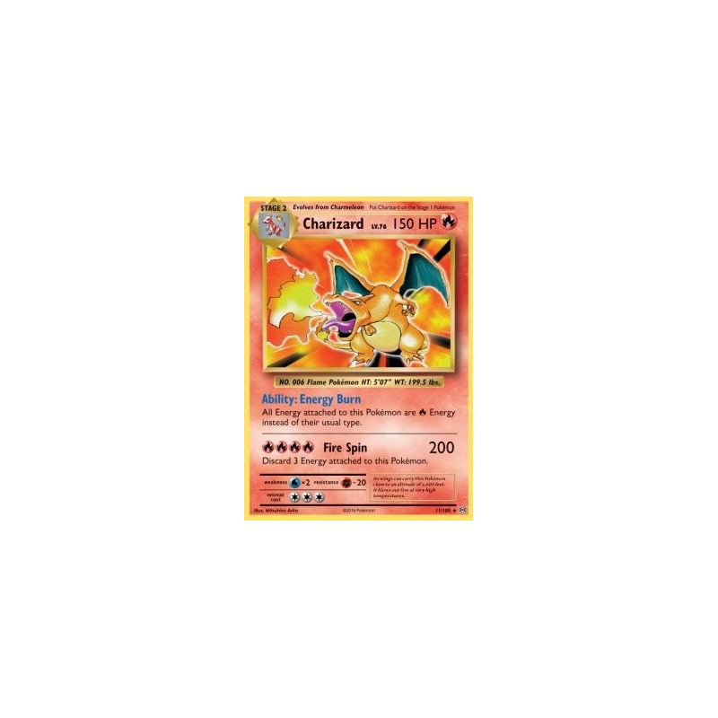 Carte Pokémon -  Évolutions - Dracaufeu 11/108 (Etat: NM)