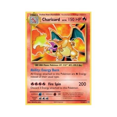 Carte Pokémon - Évolutions - Dracaufeu 11/108 (Etat: NM)