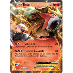 Carte Pokémon - Entei EX -13/108 - Noir et blanc - Explorateurs Obscurs - (Etat:  Good) - FR