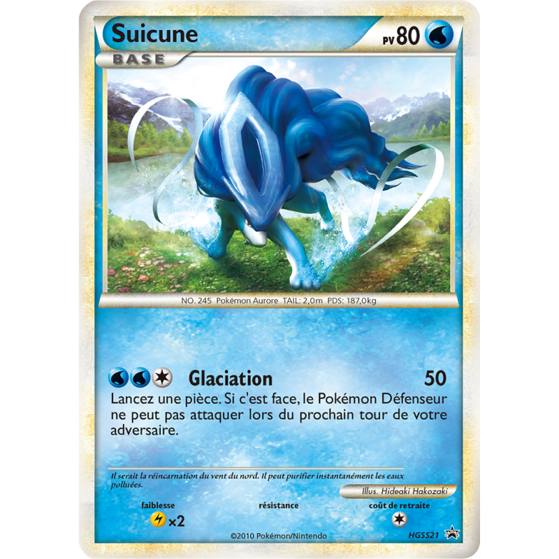 Carte Pokémon - Suicune HGSS21 HGSS Black Star Promos (Etat: GD)