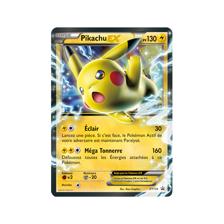 Carte Pokémon -  XY Black Star Promos - Pikachu EX XY174 (Etat: NM)