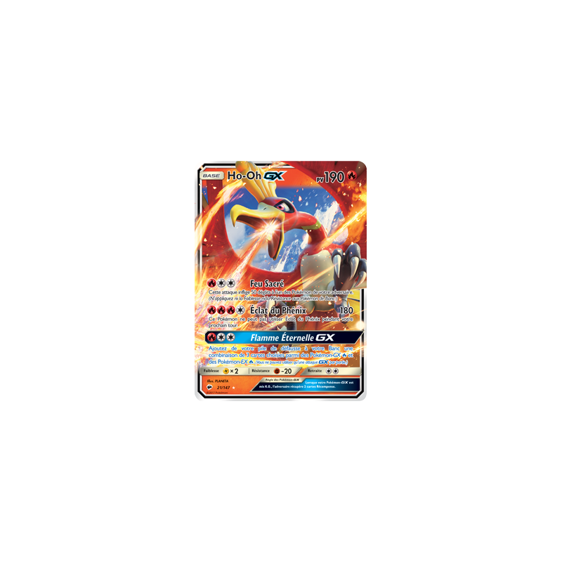 Carte Pokémon - Ombres Ardentes - Ho-Oh GX 21/147 (Etat: NM)