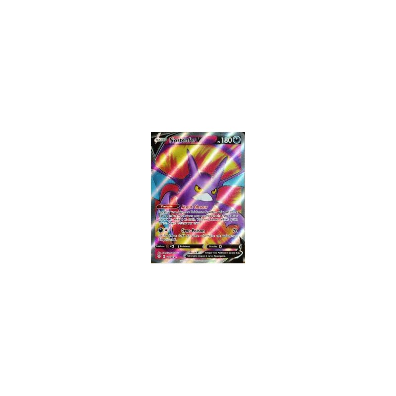 Carte Pokémon -  Ténèbres Embrasées -Nostenfer V 182/189 (Etat: NM)