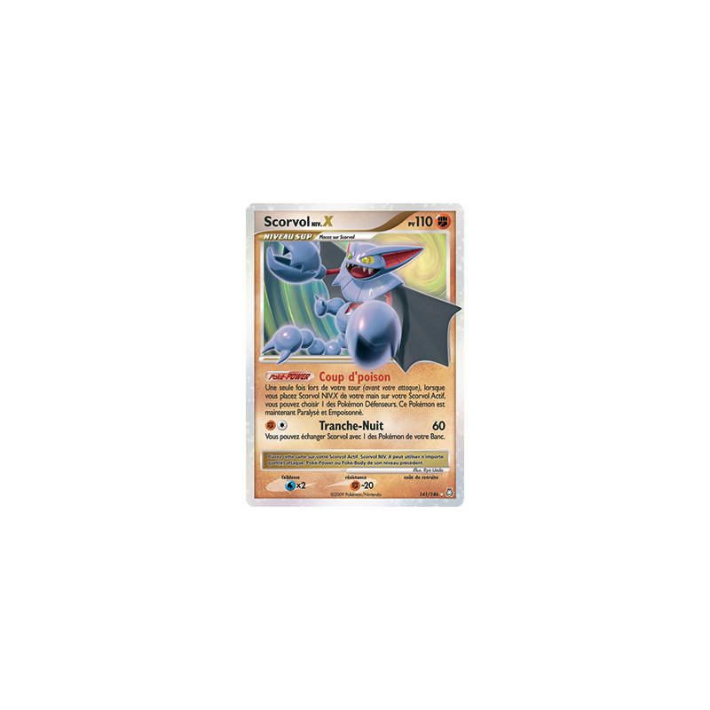 Carte Pokémon -  Éveil des Légendes - Scorvol LV.X 141/146 (Etat: LP)