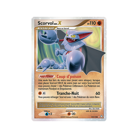 Carte Pokémon -  Éveil des Légendes - Scorvol LV.X 141/146 (Etat: LP)