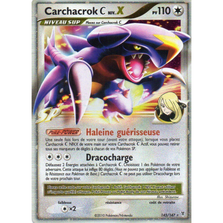 Carte Pokémon - Vainqueurs Suprêmes - Carchacrok [C] LV.X 145/147 (Etat: EX)