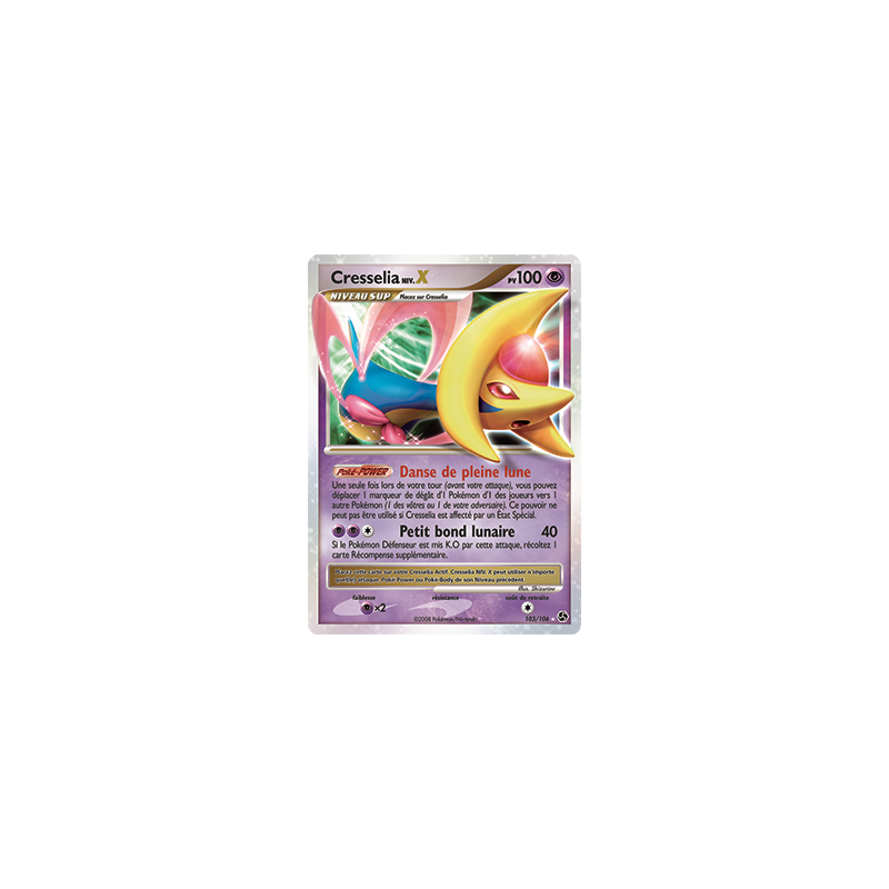 Carte Pokémon -  Duels au sommet - Cresselia LV.X 103/106 (Etat: EX)