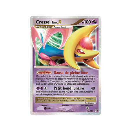 Carte Pokémon -  Duels au sommet - Cresselia LV.X 103/106 (Etat: EX)