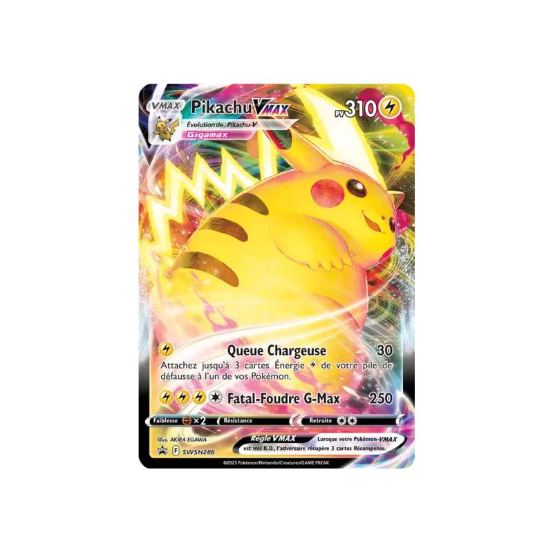 Carte Pokémon - SWSH Black Star Promos - Pikachu Vmax SWSH286 (Etat: NM)
