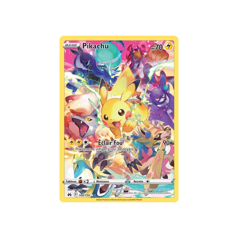 Carte Pokémon -  Zénith Suprême - Pikachu 160/159 (Etat: NM)