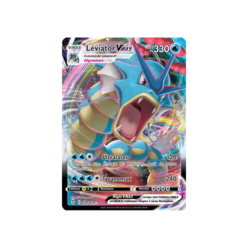 Carte Pokémon -  Évolution Céleste - Léviator Vmax 029/203 (Etat: NM)