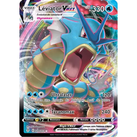 Carte Pokémon - Évolution Céleste - Léviator Vmax 029/203 (Etat: NM)