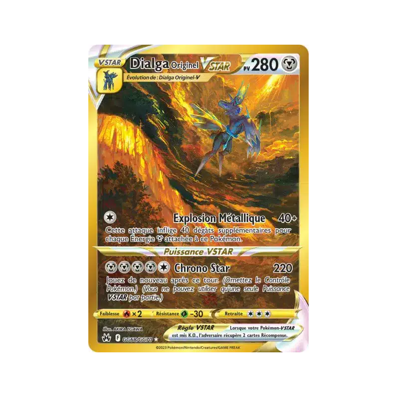 Carte Pokémon - Zénith Suprême - Dialga Forme Originel VSTAR GG68/GG70 (Etat: NM)