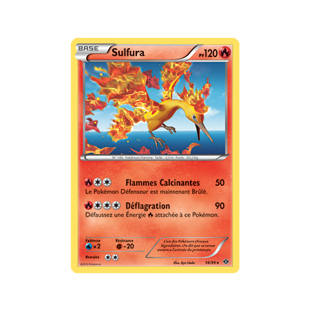 Carte Pokémon - Sulfura 14/99 Prochains destins (Etat: EX)