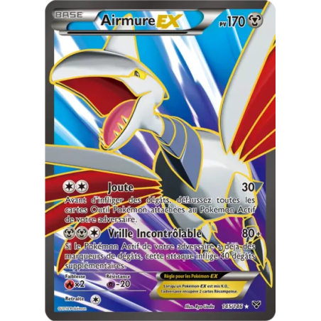 Carte Pokémon - Airmure EX 145/146 XY (Etat: LP)
