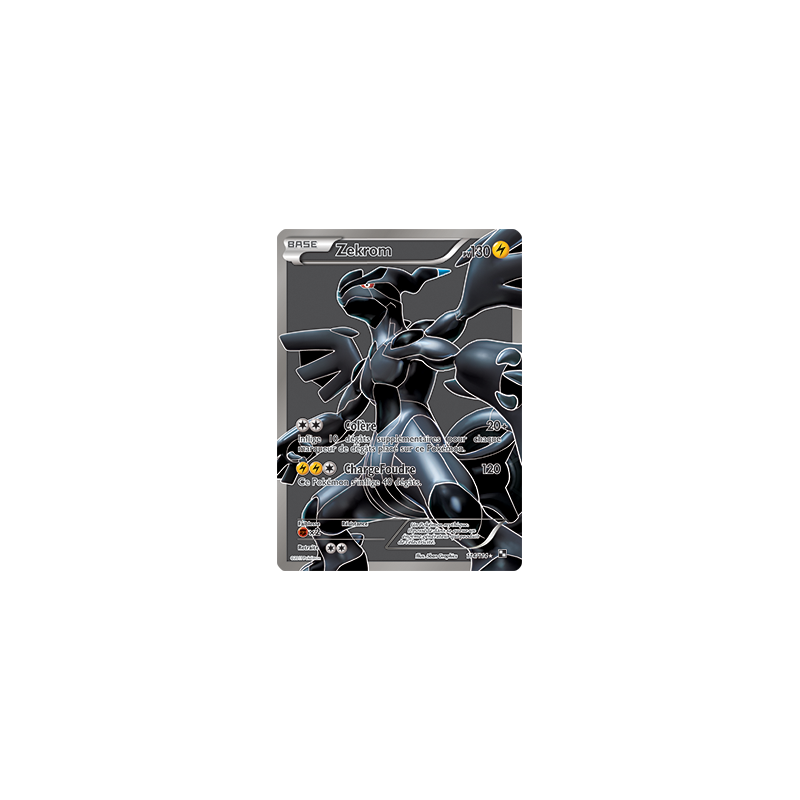 Carte Pokémon - Zekrom 114/114 Noir & Blanc (Etat: EX)
