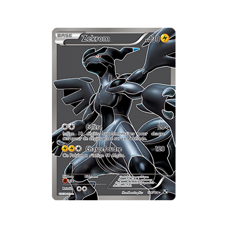 Carte Pokémon - Zekrom 114/114 Noir & Blanc (Etat: EX)