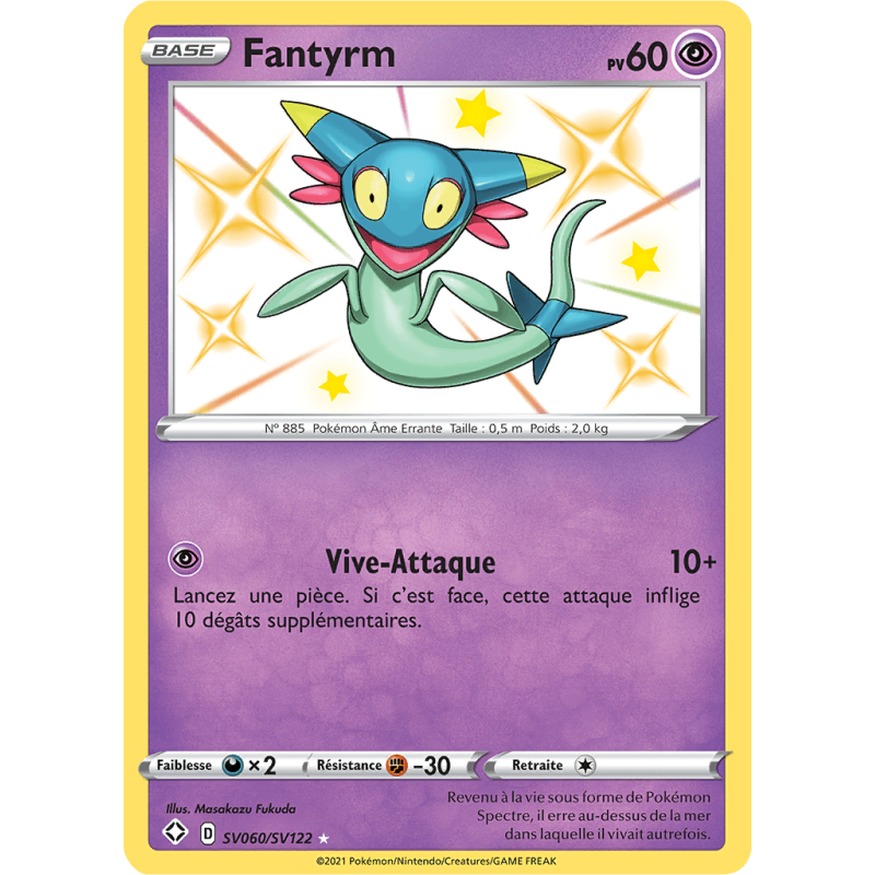 Carte Pokémon - Fantyrm SV060/SV122  Destinées Radieuses (Etat: NM)