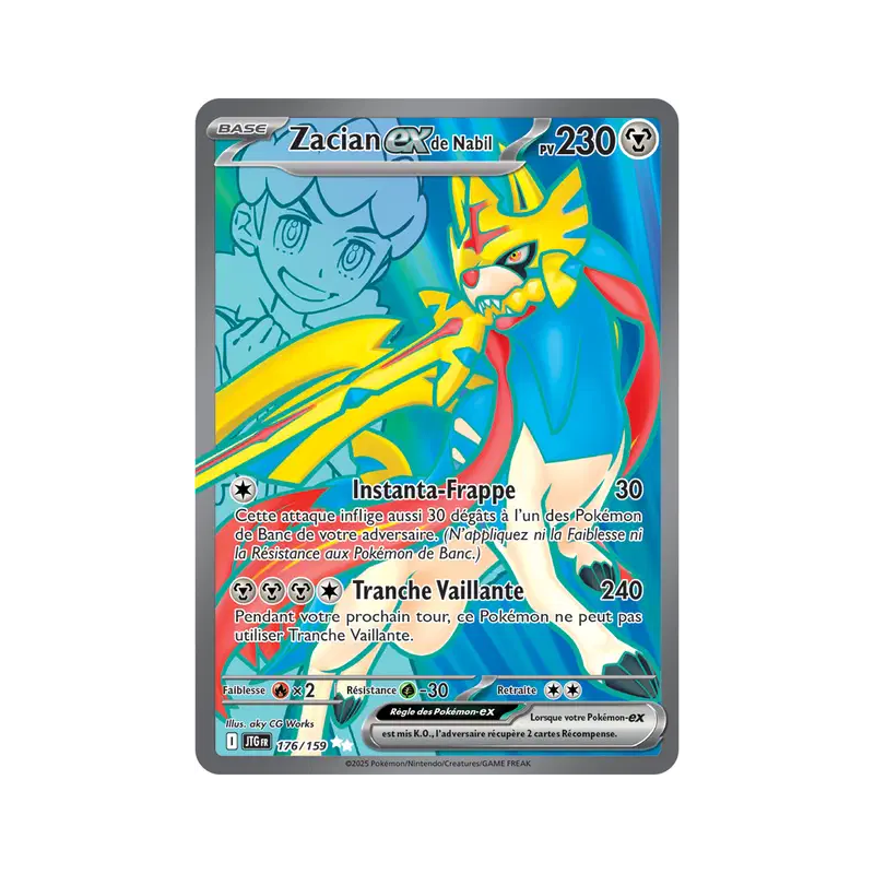 Carte Pokémon -  EV9 Aventures Ensemble - Zacian EX de nabil 176/159 (Etat: NM)