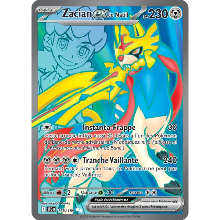 Carte Pokémon -  EV9 Aventures Ensemble - Zacian EX de nabil 176/159 (Etat: NM)