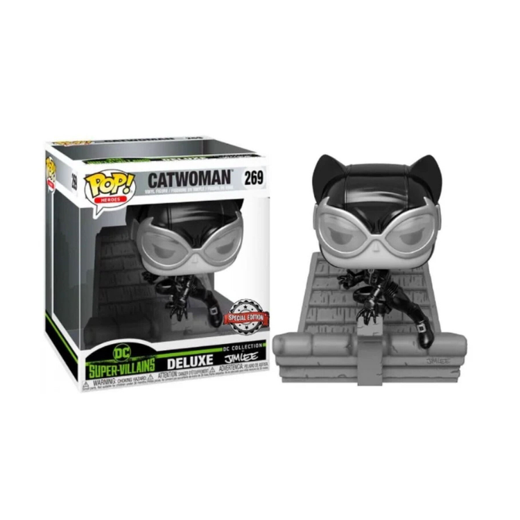 Funko POP Deluxe - DC Super-Villains 269 – Catwoman – Black & White Special Edition