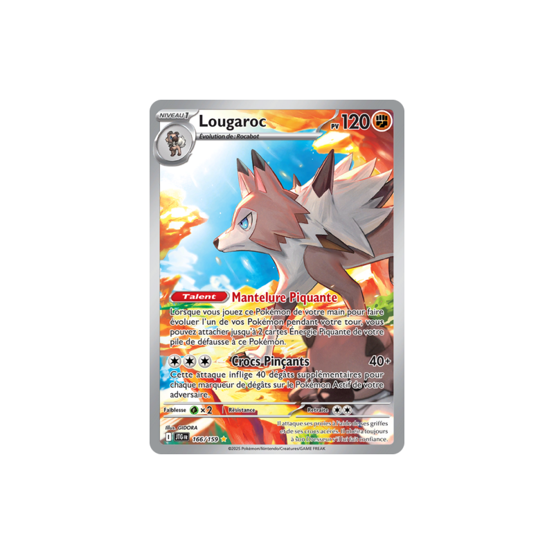 carte pokemon Lougaroc AR 166/159 Carte Pokémon Aventures Ensembles