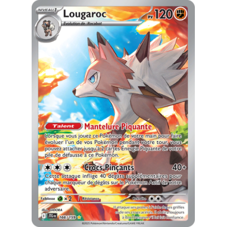 carte pokemon Lougaroc AR 166/159 Carte Pokémon Aventures Ensembles