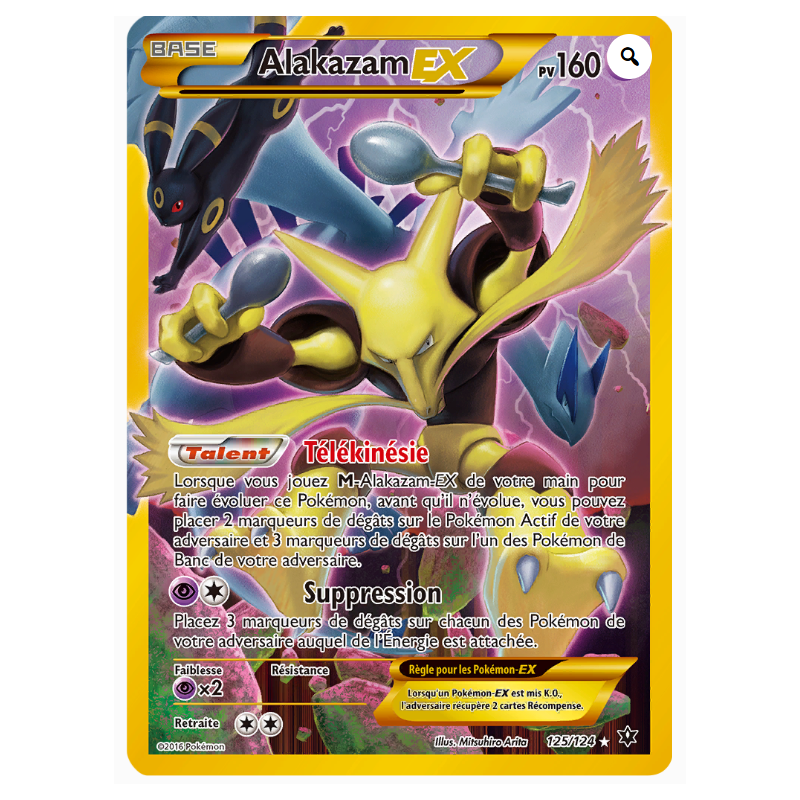 Carte Pokémon – Alakazam EX 125/124 – XY Impact des Destins (État : NM) – FR