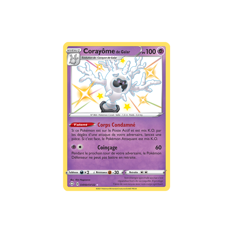 Carte Pokémon Corayôme de Galar SV050/SV122 EB4.5 Destinées Radieuses