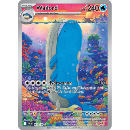 Carte Pokémon Wailord 162/159 FA EV9 JTG Aventure Ensemble 162/159
