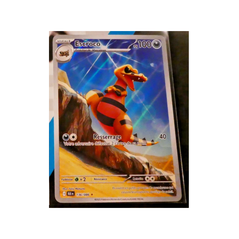 carte Pokemon escroco 136/086 EV10.5 Foudre Noire NM FR
