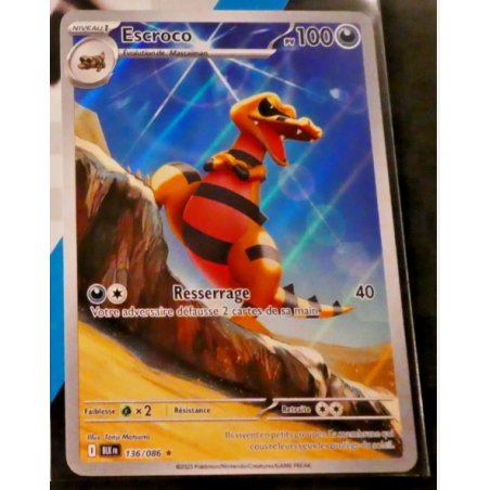 carte Pokemon escroco 136/086 EV10.5 Foudre Noire NM FR