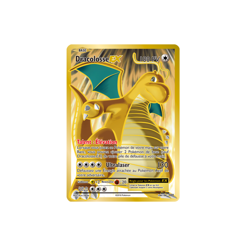 carte pokemon Dracolosse Ex 106/108  XY Évolution NM FR