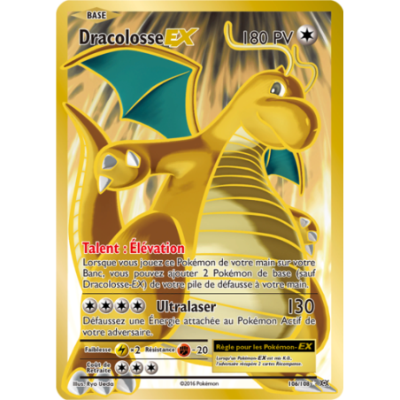 carte pokemon Dracolosse Ex 106/108 XY Évolution NM FR