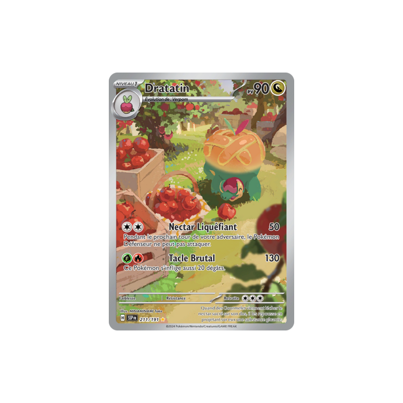 Carte Pokémon Dratatin 211/191 AR EV08 Etincelles Déferlantes