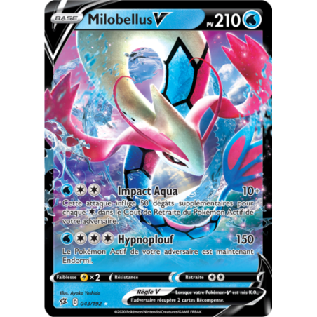 Carte Pokémon Milobellus V 043/192 EB02 Clash Des Rebelles Epee Bouclier