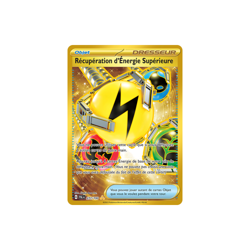 Carte Pokemon RECUPERATION D'ENERGIE SUPERIEURE 277/193 GOLD EV2 PAL FR