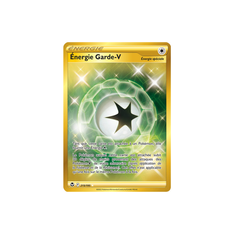 Carte Pokémon Energie Garde-V 215/195 EB12 Epée & Bouclier Tempête Argentée
