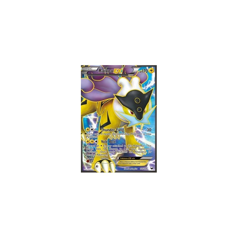 Carte Pokemon NB Explorateurs obscurs Raikou EX Full Art 105/108